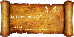 Nyilas Odiló névjegykártya